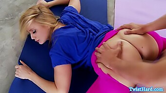 Blonde Babe Aj Applegate Gives A Deepthroat Blowjob In Yoga Attired