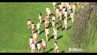 European And American Women In A Nude Orgy