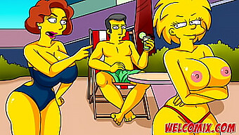 The Simpsons Cartoon Porn: Bitchy Bubbles Och Daffney'S Ass