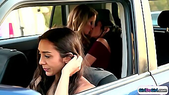 Guys, Watch These Horny Girls Make Out In The Backseat