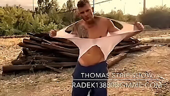 Thomas.J Undressing For A Hot Porn Star Strip Show