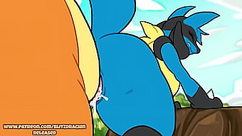 Yiff Hangja: Lucario És Charizard Egy Creampie Hurokban