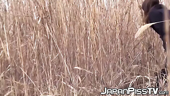 Japanese Schoolgirls Take A Warm Pee Break In The Great Outdoors