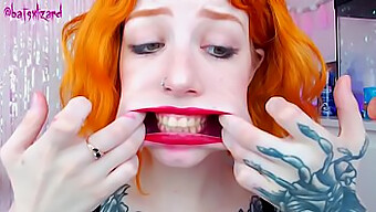 Redhead Teen Gets Her Face Fucked With Huge Dildo In Hd Video