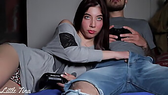 Amateur Girlfriend Wins Big In Fifa And Gets A Handjob From Her Friend