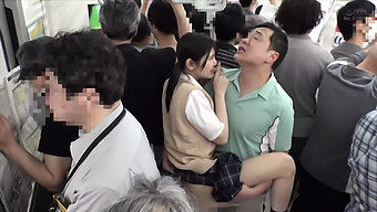 Cumshot Delight With A Tongue-Tied Asian Slut In Public