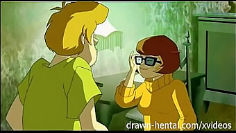 有趣的卡通卡通与velma和scooby Doo Hentai的肛交