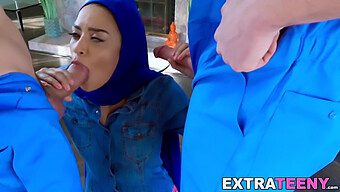 Arab Teen Maya Bijou Gets Her Face Covered In Cum