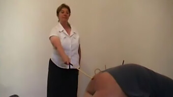 Hardcore Milf Woman Gets Caned