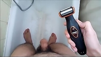 Solo Shower Session With A Thick, Hairy Cock And Balls