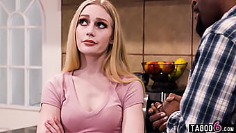 Blonde Stepdaughter Emma Starletto Gives Handjob And Blowjob To Black Stepdad