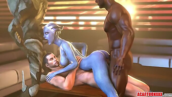 Las Grandes Tetas Y El Culo De Liara T'Soni Se Echan Un Polvo