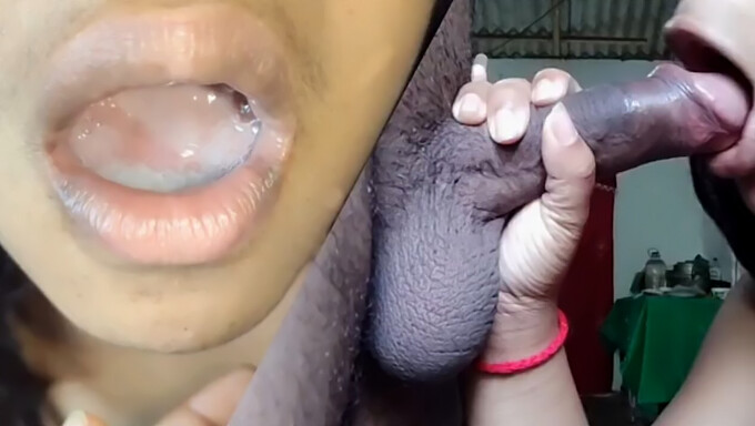 Teen Sri Lankan Girlfriend Enjoys A Mouthful Of Cum In Homemade Video