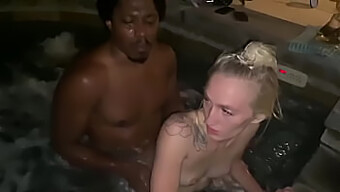 Victoria Gracen And Daddy Panda'S Interracial Hot Tub Adventure